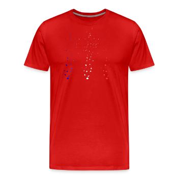 Blue White Red - Men's Premium Organic T-Shirt - red - Front - Damien (186cm)