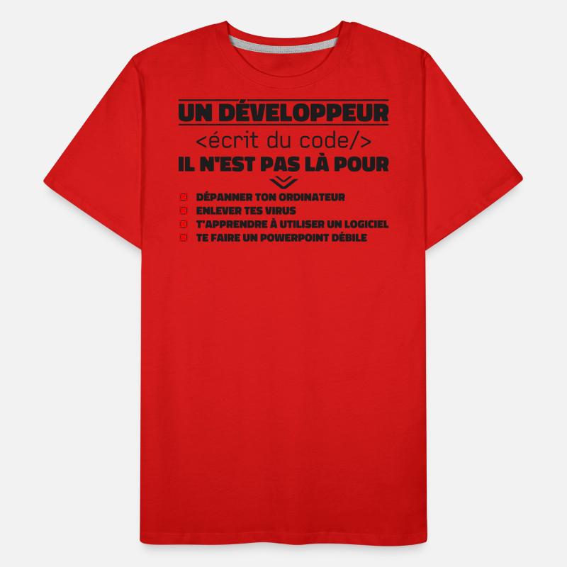 A Written Developer of the Gift Code Men's Premium Organic T-Shirt
