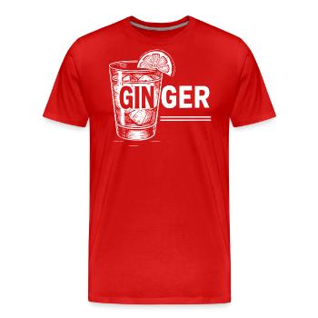 Gingembre : Idée cadeau parfaite pour les rousses ! - T-shirt bio Premium Homme - rouge - Devant - Damien (186cm)