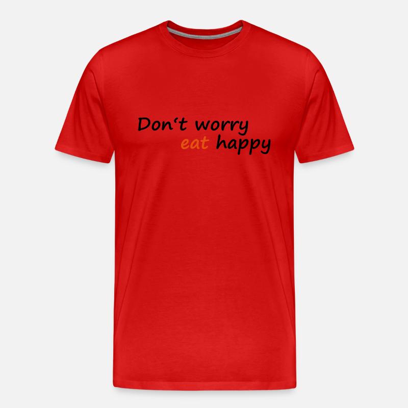 essen - Männer Premium Bio T-Shirt - Rot