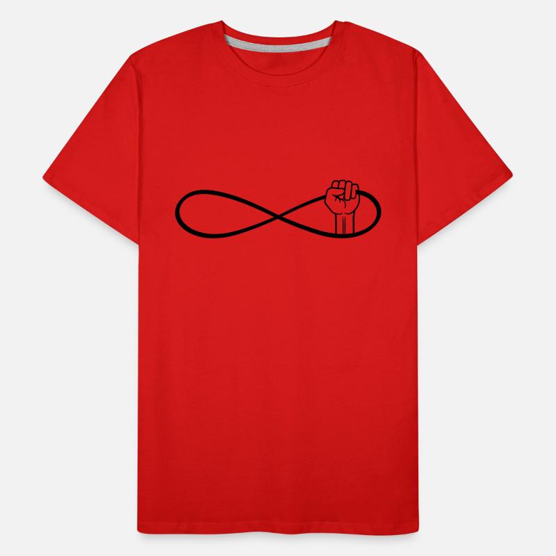 rebellion unendlich aufstand protest faust hand ha Männer Premium Bio T-Shirt