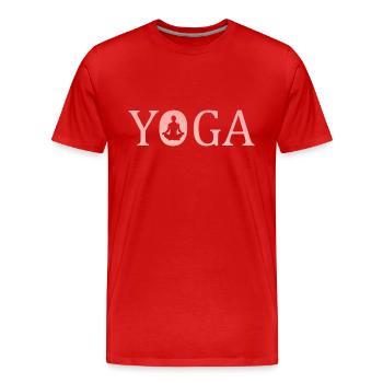 Yoga yoga - Männer Premium Bio T-Shirt - Rot - Vorne - Damien (186cm)