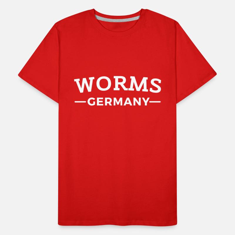 Worms Germany Heimat Geschenkidee Männer Premium Bio T-Shirt