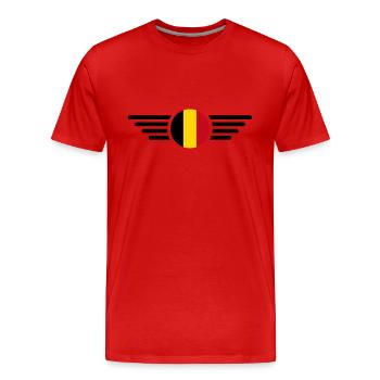 Belgien - Männer Premium Bio T-Shirt - Rot - Vorne - Damien (186cm)