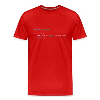 Entwickler c web humor lustig - Männer Premium Bio T-Shirt - Rot - Vorne - Damien (186cm)