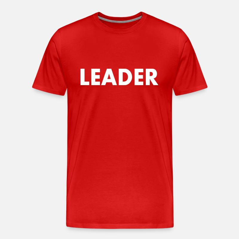 Leader - Männer Premium Bio T-Shirt - Rot