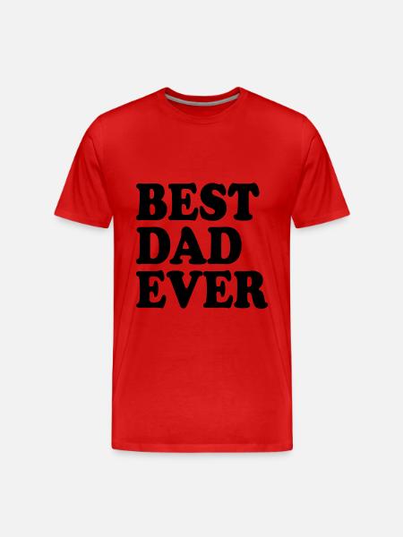 Best dad ever - Men's Premium Organic T-Shirt - red