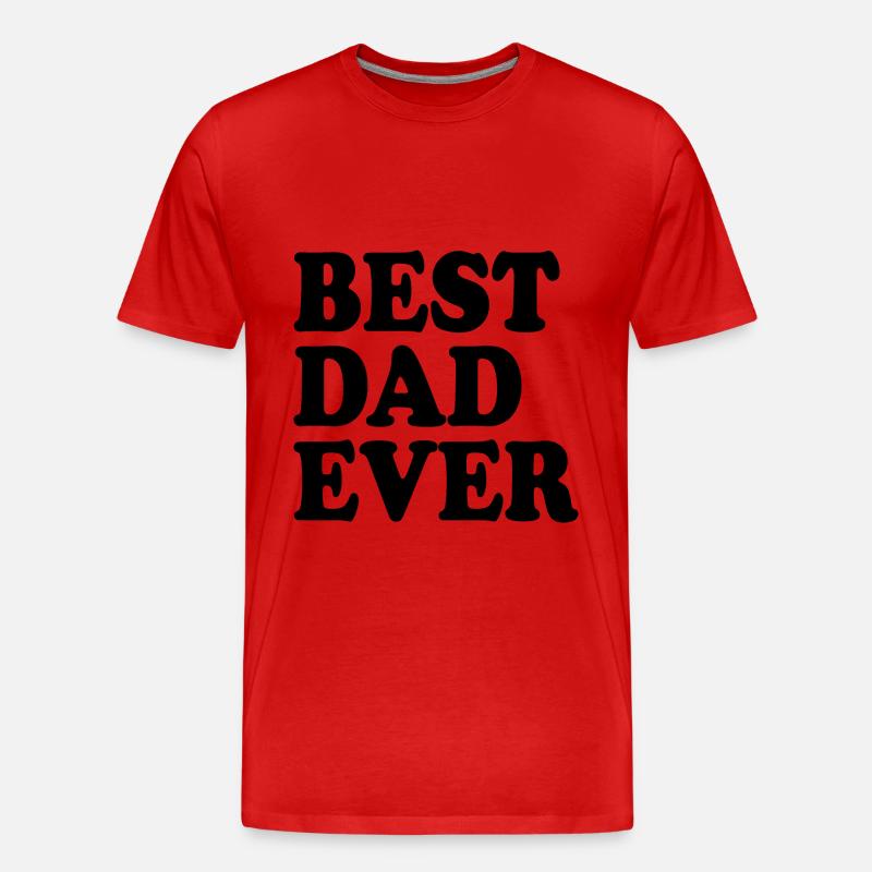 Best dad ever - Männer Premium Bio T-Shirt - Rot