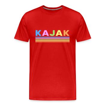 Kajak Wildwasser Kayak Paddelboot - Männer Premium Bio T-Shirt - Rot - Vorne - Damien (186cm)