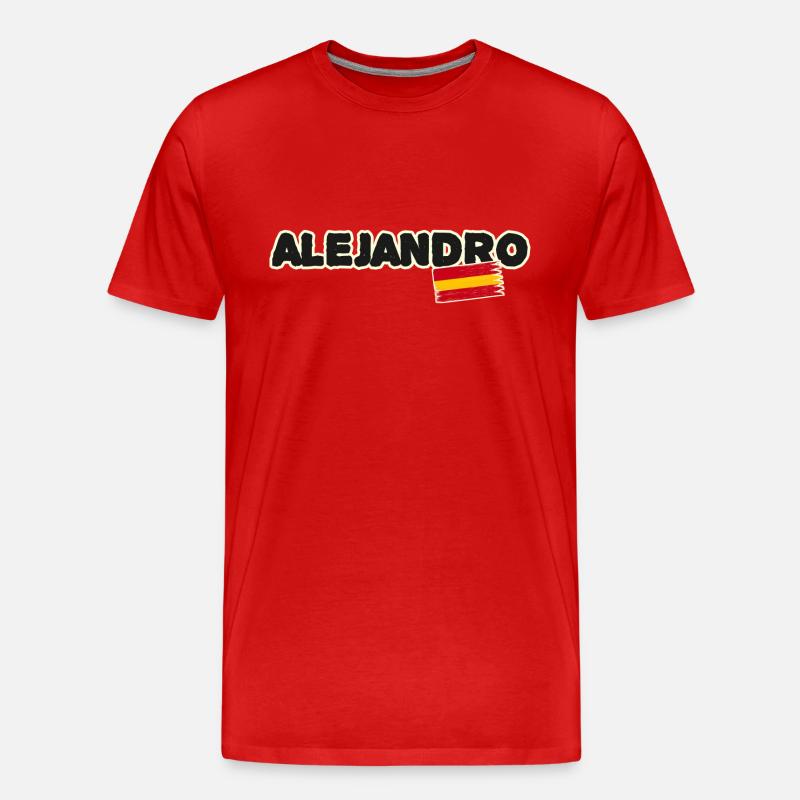 Alejandro spanische Flagge Spanien - Männer Premium Bio T-Shirt - Rot
