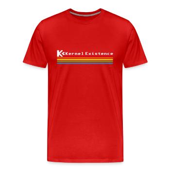 Kernel Existence - Männer Premium Bio T-Shirt - Rot - Vorne - Damien (186cm)