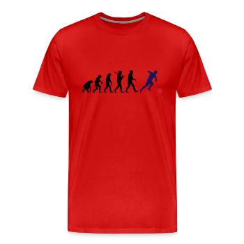 EVOLUTION FOOTBALL - T-shirt bio Premium Homme - rouge - Devant - Damien (186cm)