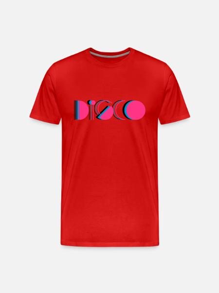 disco - Männer Premium Bio T-Shirt - Rot