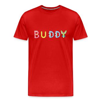 Buddy - Männer Premium Bio T-Shirt - Rot - Vorne - Damien (186cm)