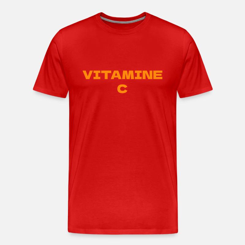 Ascorbinsäure - Männer Premium Bio T-Shirt - Rot