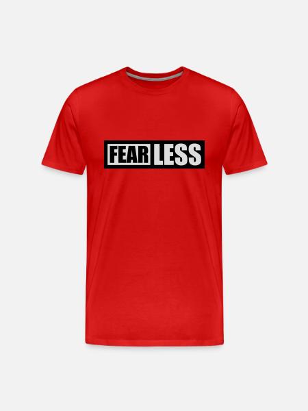 fearless Text Quote Design - Men's Premium Organic T-Shirt - red