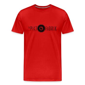 La Pictofabrik - T-shirt bio Premium Homme - rouge - Devant - Damien (186cm)