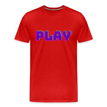 Jouer - T-shirt bio Premium Homme - rouge - Devant - Damien (186cm)