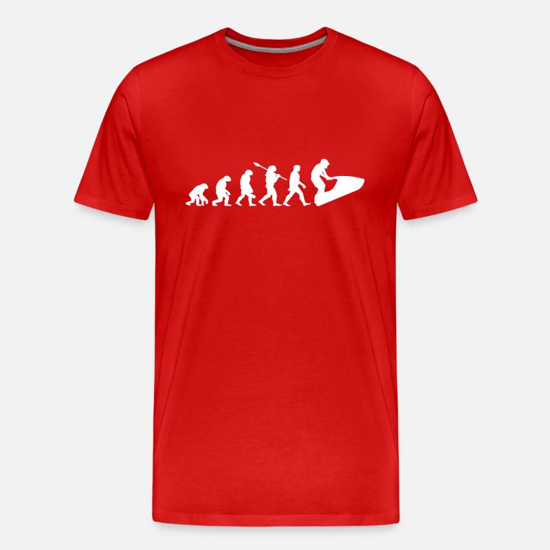 Jetski Evolution - Männer Premium Bio T-Shirt - Rot