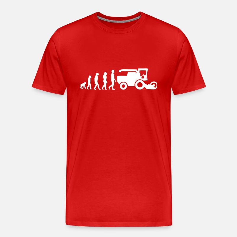 Moissonneuse évolution - T-shirt bio Premium Homme - rouge