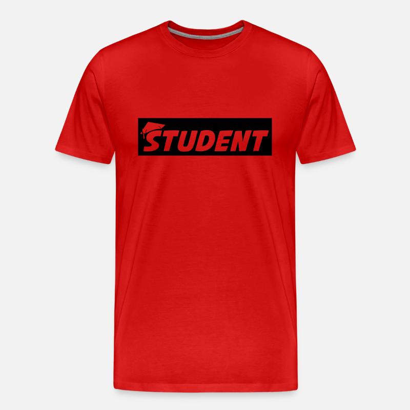 student - Männer Premium Bio T-Shirt - Rot