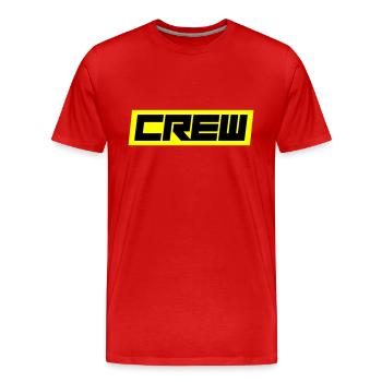 Crew - Männer Premium Bio T-Shirt - Rot - Vorne - Damien (186cm)
