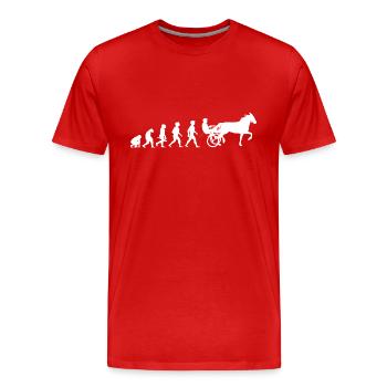 Evolution trot racing chevaux de course de chevaux - T-shirt bio Premium Homme - rouge - Devant - Damien (186cm)