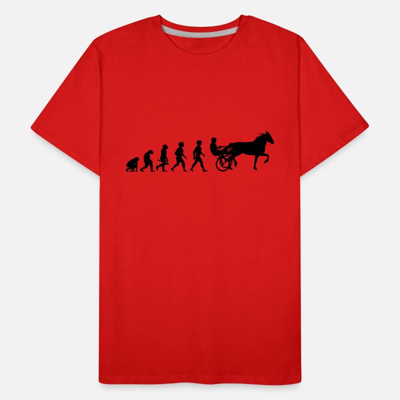 Evolution trot racing chevaux de course de chevaux T-shirt bio Premium Homme