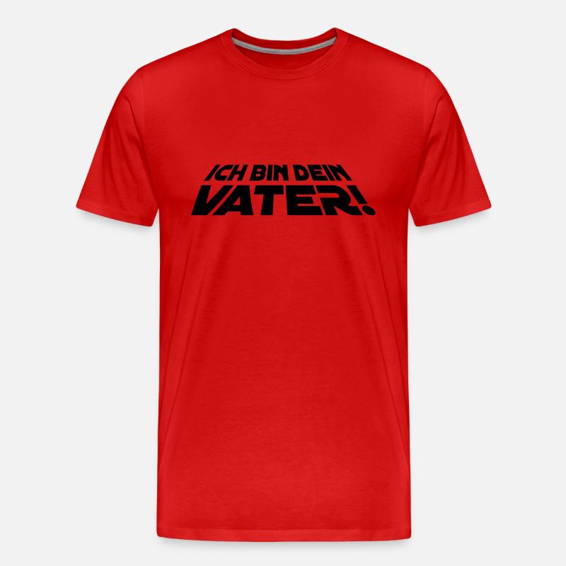 ich_bin_dein_vater_15x5_1f - Männer Premium Bio T-Shirt - Rot