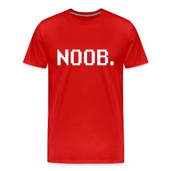 Noob Gamer drôle en disant jeu amusant - T-shirt bio Premium Homme - rouge - Devant - Damien (186cm)