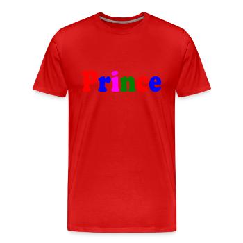 Prince - T-shirt bio Premium Homme - rouge - Devant - Damien (186cm)