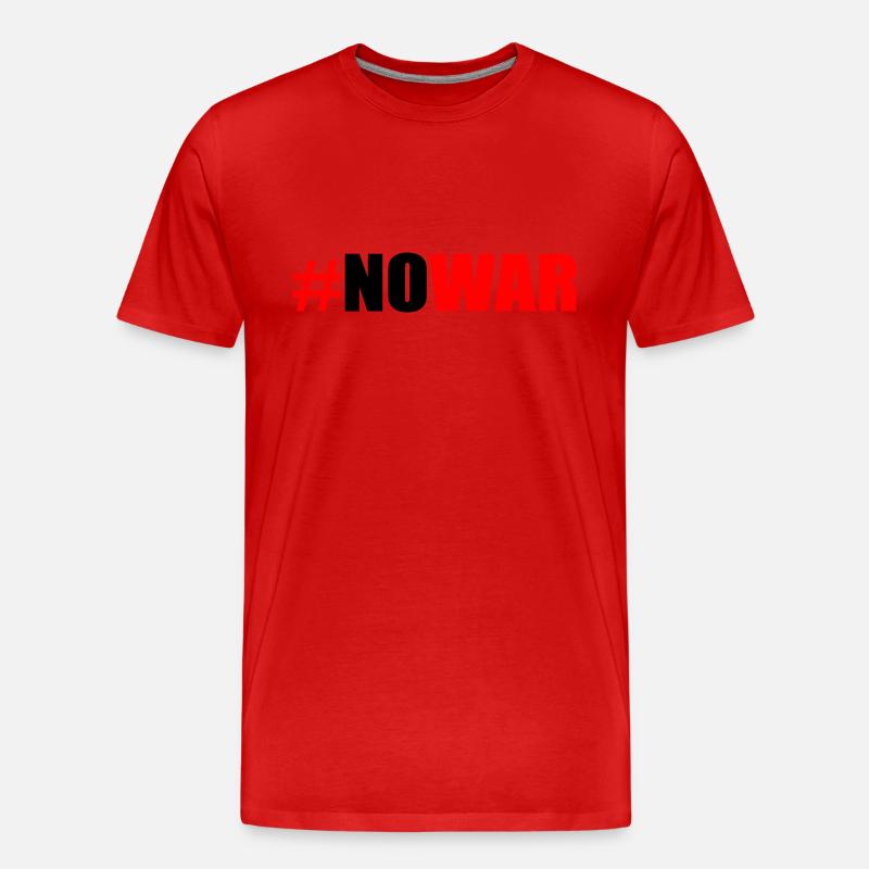 No war - Männer Premium Bio T-Shirt - Rot