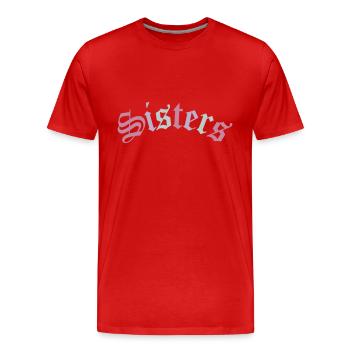 Sisters | Schwestern Beste Freundin BFF Geschenk - Männer Premium Bio T-Shirt - Rot - Vorne - Damien (186cm)