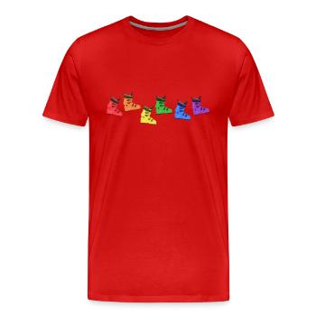 snowboard "lgbt-snowboarder-hardboots" - Männer Premium Bio T-Shirt - Rot - Vorne - Damien (186cm)