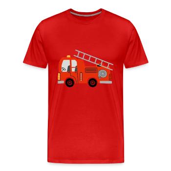 Pompier sapeurs pompiers pompiers - T-shirt bio Premium Homme - rouge - Devant - Damien (186cm)