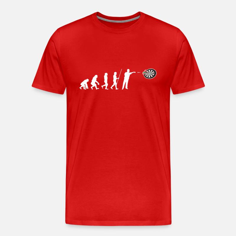 Joueur de fléchettes Evolution - T-shirt bio Premium Homme - rouge