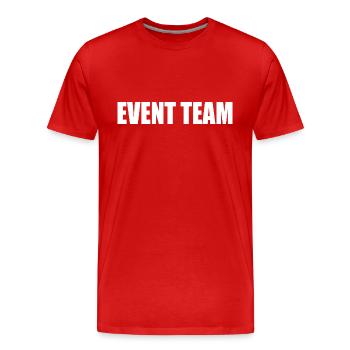 Event team - Men's Premium Organic T-Shirt - red - Front - Damien (186cm)