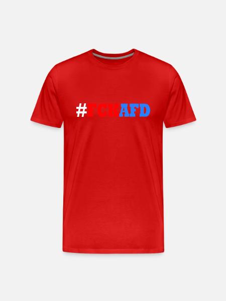 Fck afd - Männer Premium Bio T-Shirt - Rot