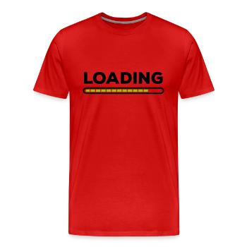 Loading - Men's Premium Organic T-Shirt - red - Front - Damien (186cm)