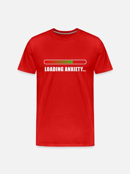 Loading Anxiety... - Men's Premium Organic T-Shirt - red
