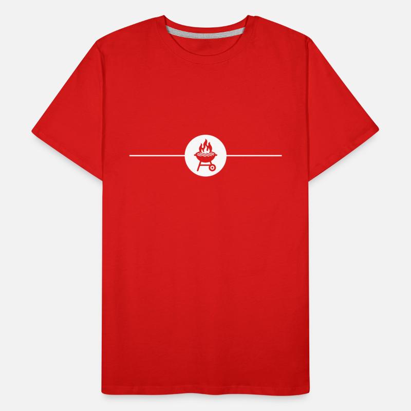 Symbole du gril Grillades T-shirt bio Premium Homme