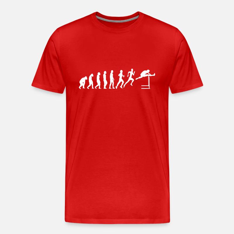 Ostacoli Atletica Hurdler Evolution - Maglietta ecologica premium da uomo - rosso