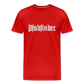 Pfadfinder - Jugend Gruppe - Gemeinschaft - Natur - Männer Premium Bio T-Shirt - Rot - Vorne - Damien (186cm)