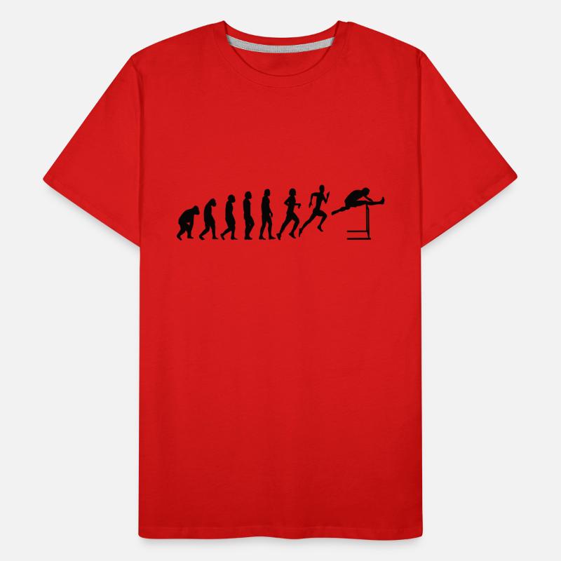 Hurdles Athlétisme Evolution Hurdler T-shirt bio Premium Homme