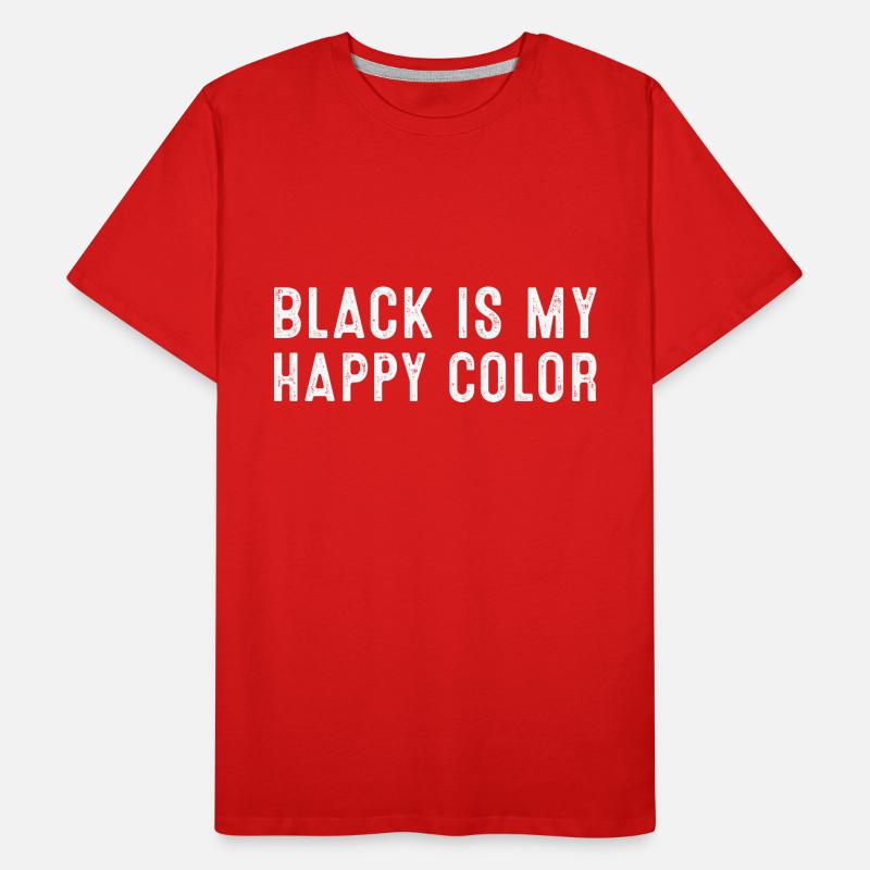 Schwarz ist meine glückliche Farbe Männer Premium Bio T-Shirt
