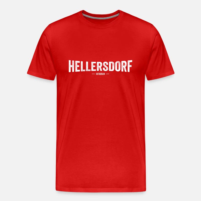 Hellersdorf Ostberlin - Männer Premium Bio T-Shirt - Rot