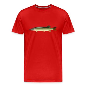 fish15 - Männer Premium Bio T-Shirt - Rot - Vorne - Damien (186cm)
