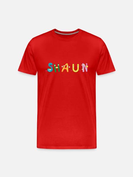 Shaun - Männer Premium Bio T-Shirt - Rot