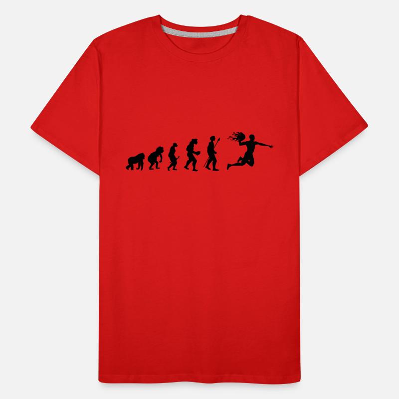 Handball evolution gift idea Men's Premium Organic T-Shirt