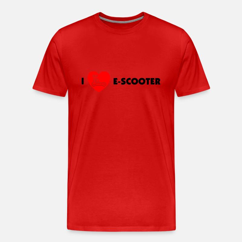 E-Scooter E-Roller Scooter - Männer Premium Bio T-Shirt - Rot